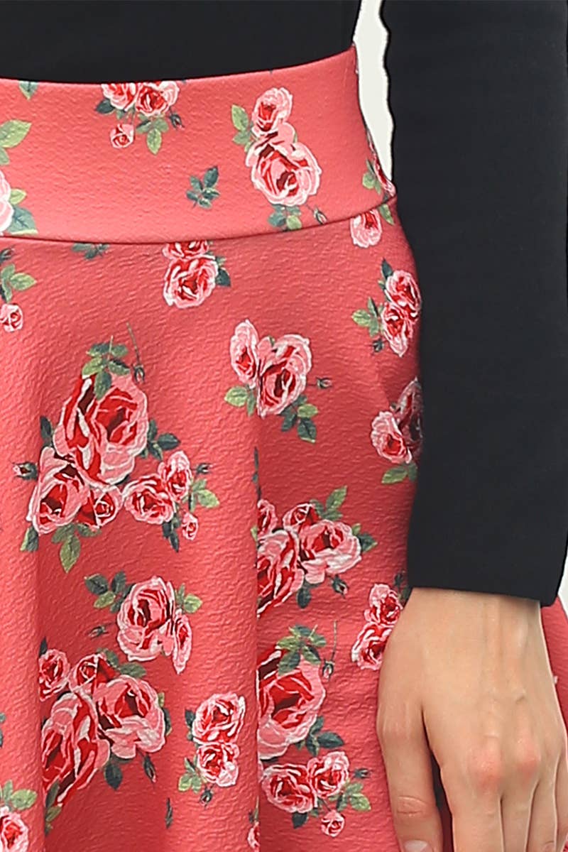 CWBSS105_High Waisted Skirt Mini A-Line Flared Skater Skirt