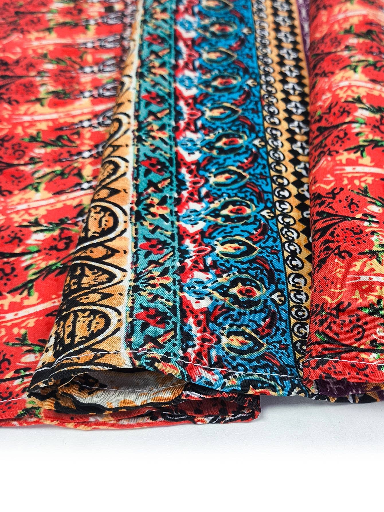 Bohemian knitted V-neck cinched waist slit dress