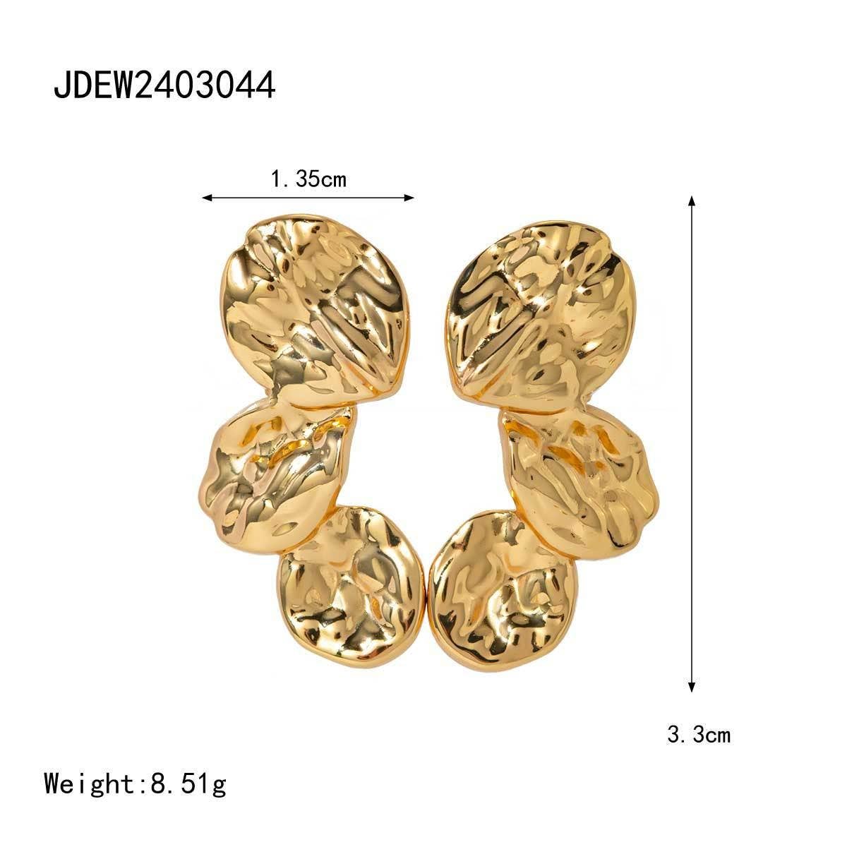NICHE TEMPERAMENT HAMMER EARRINGS_CWAJE1799