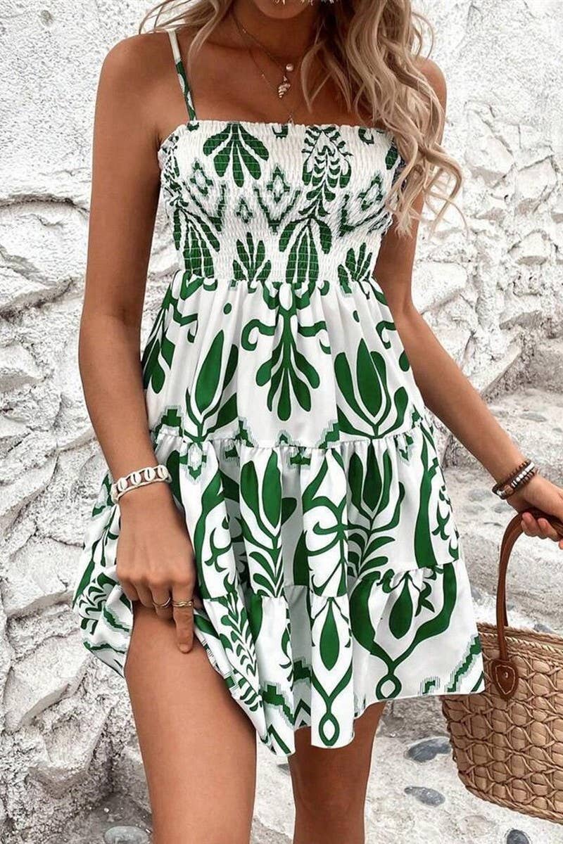 CWDSD8385_WAISTED PRINCESS PUFF SLEEVE MINI SLIP DRESS