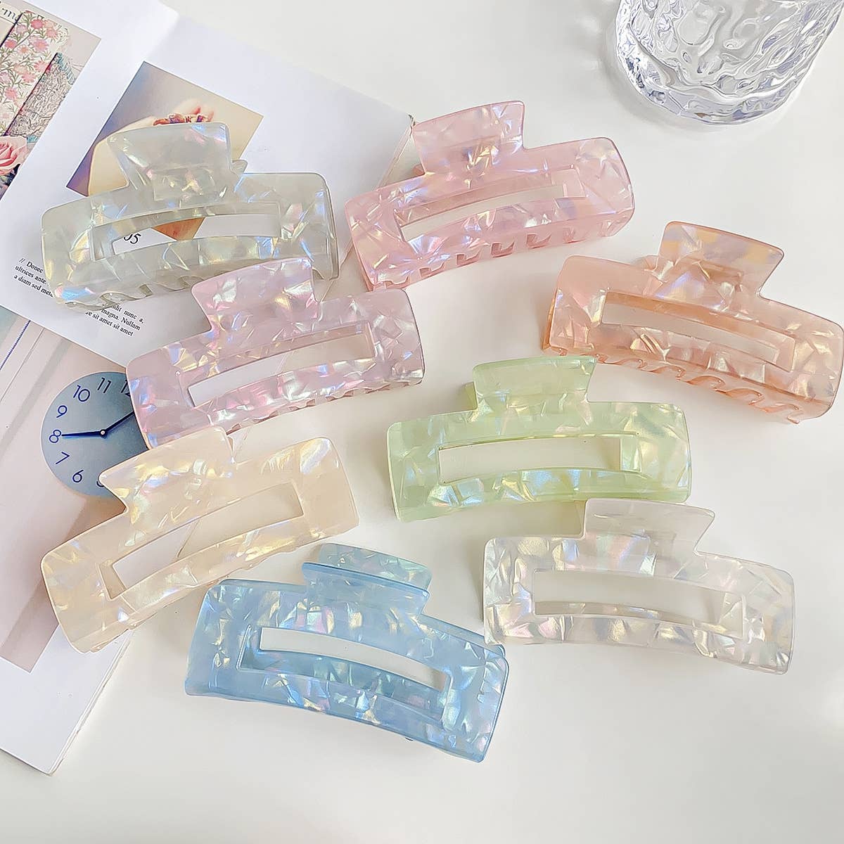 Iridescent Mermaid imitation acetic acid clip