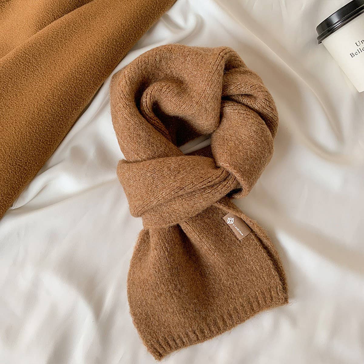 Cute Knit Scarf ? Unisex Solid Color Neck Warmer