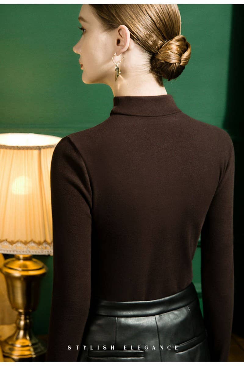 CWTBLL2576_SOLID COLOR HALTER NECK BOTTOMING SHIRT