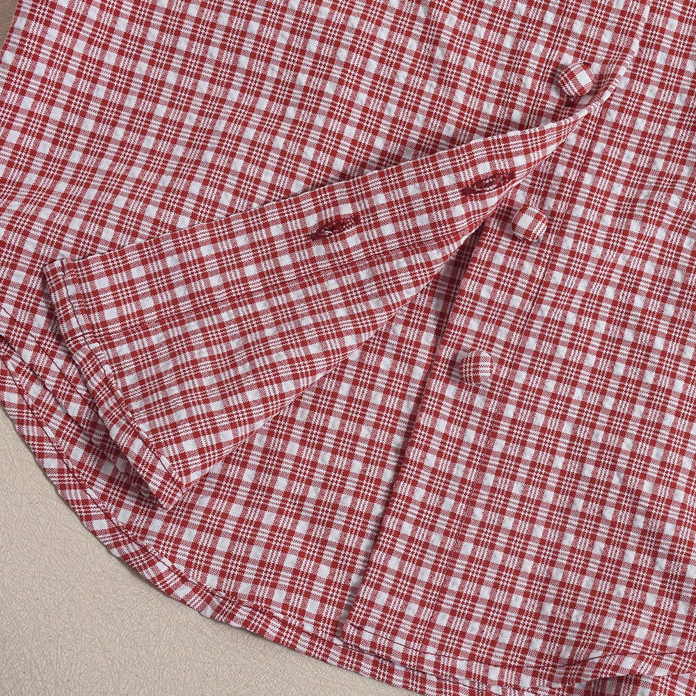 Checkered personalized button-down fitted shirt