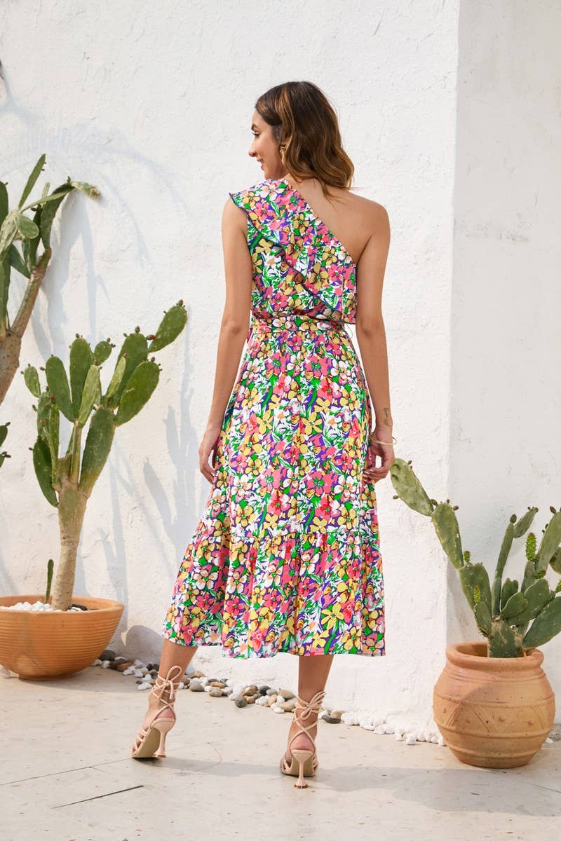 CWDMD2142_PRINTED DRESS WITH STRAPPY SHOULDERS