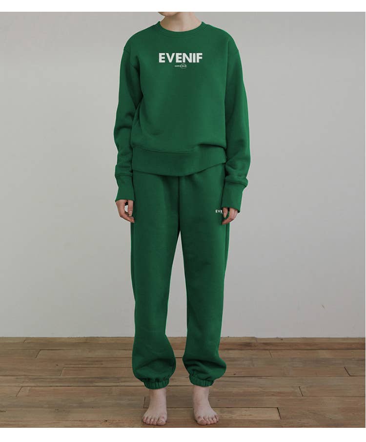 Fleece sweatshirt tight-fitting sweatpants set