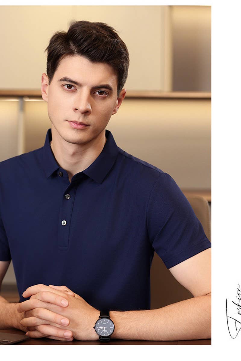 CWTBLS02456_POLO SHIRT SHORT SLEEVE SUMMER CASUAL STAPLE TOP