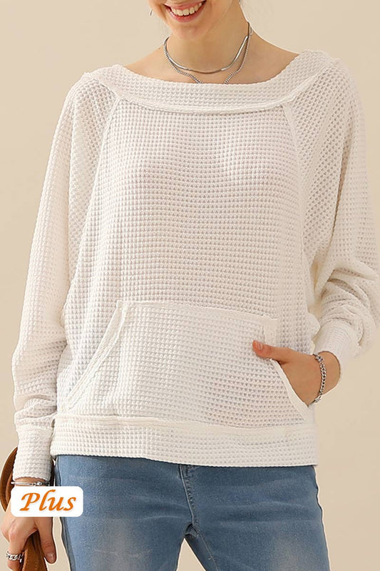 CWTTL1098-P_PULLOVER BOAT NECK POCKETED SWEATER KNIT TOP