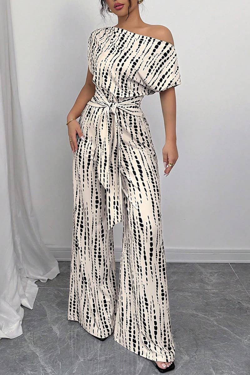 CWSJS1747_SUMMER OFF-SHOULDER STRAPPY WIDE-LEG JUMPSUIT