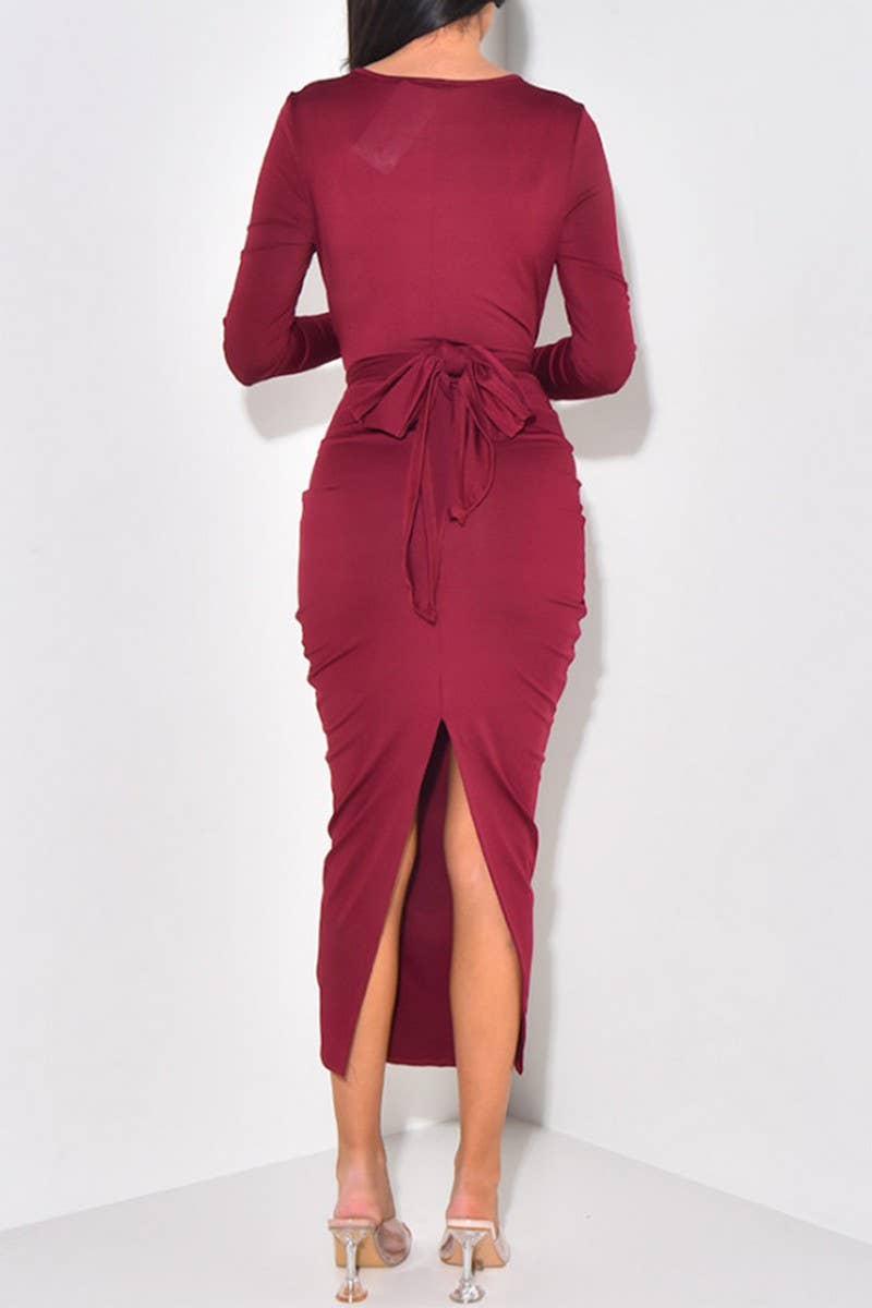 CWDMD01178_ELEGANT SOLID HIGH-END EVENING GOWN DRESS