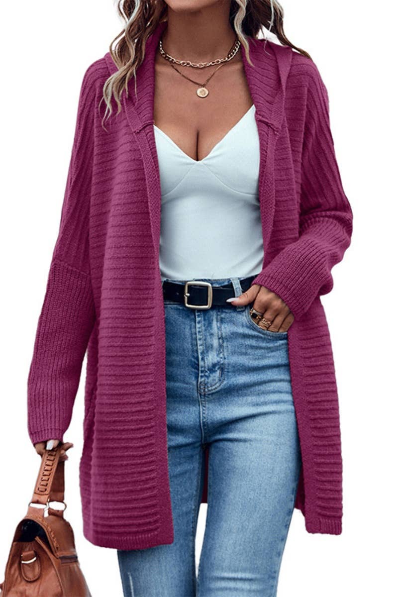 CWOCAL2197_LONG SLEEVE KNITTED CARDIGAN LONG STYLE