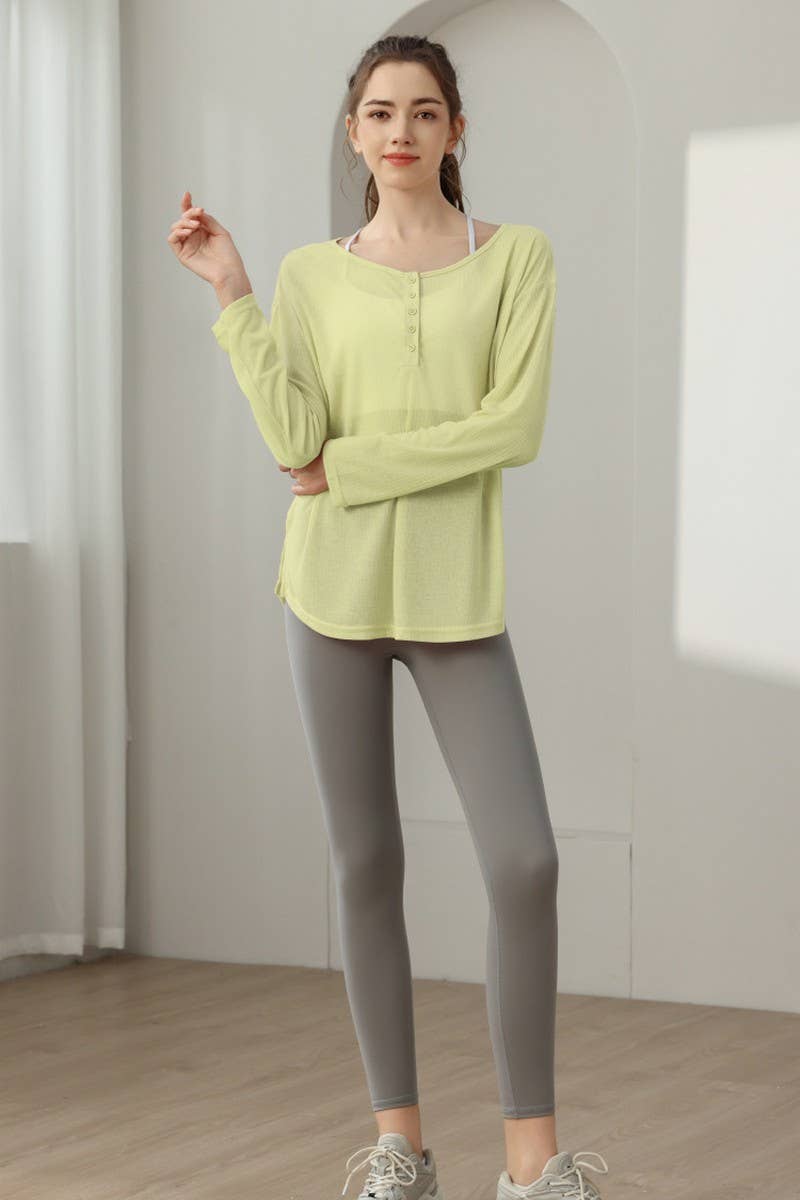 CWTBLL3634_NEW THIN SUN-PROOF LOOSE YOGA CLOTHES