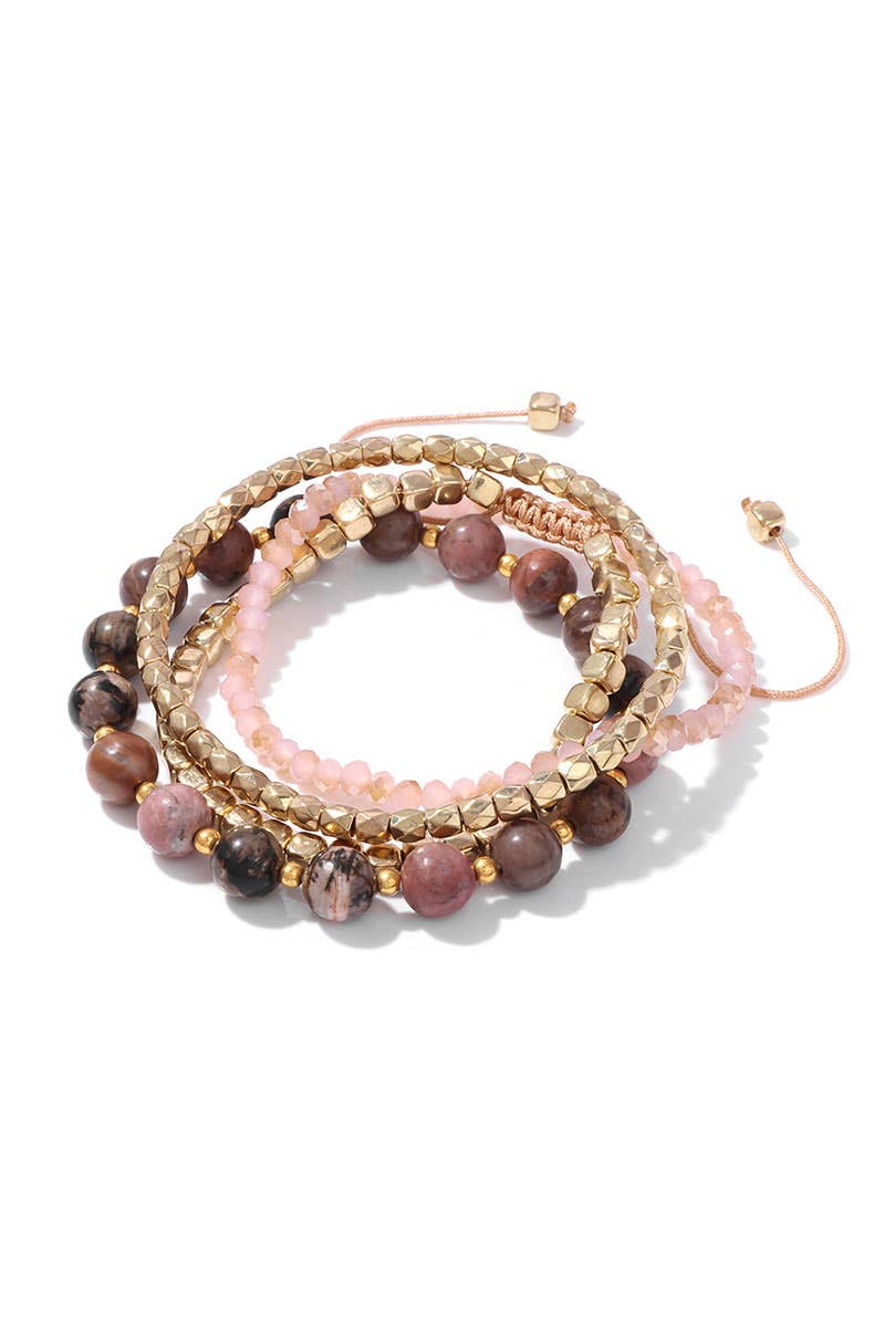 CWAJE1192_BOHEMIAN GLASSCRYSTAL METAL BEAD MIX BRACELET