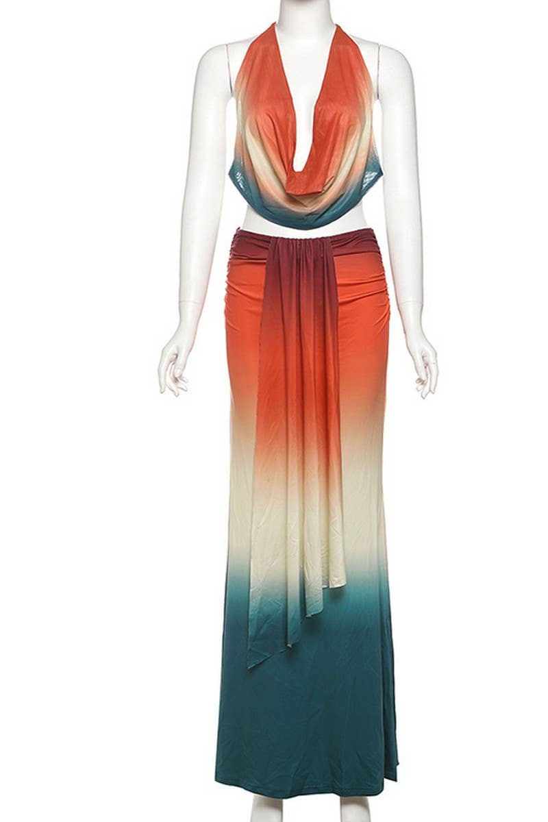 CWSS1280_SUMMER SEXY HOT GIRL HALTER NECK TWO PIECE