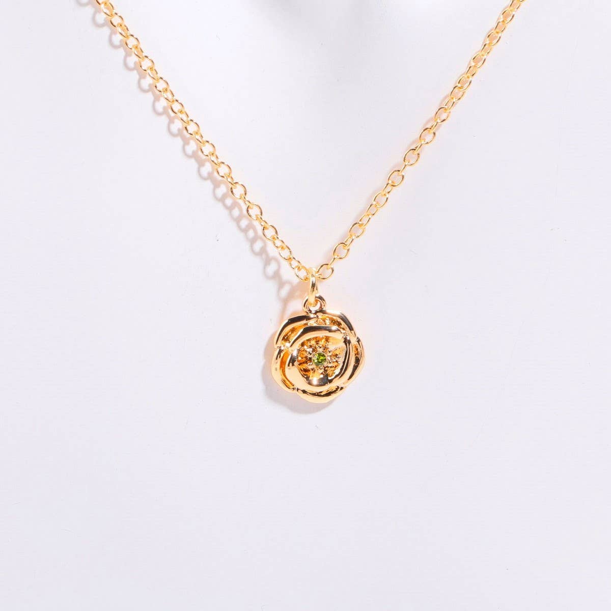 December birth flower pendant 3D necklace