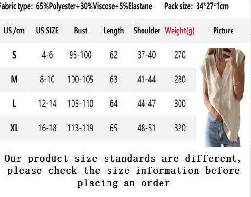 CWOSWS0121_V-NECK SLEEVELESS LOOSE PULLOVER SWEATER VEST