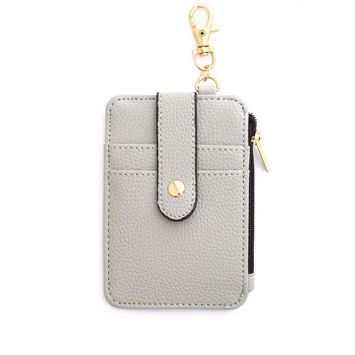FOLDING VERTICAL ZIPPER CARD WALLET