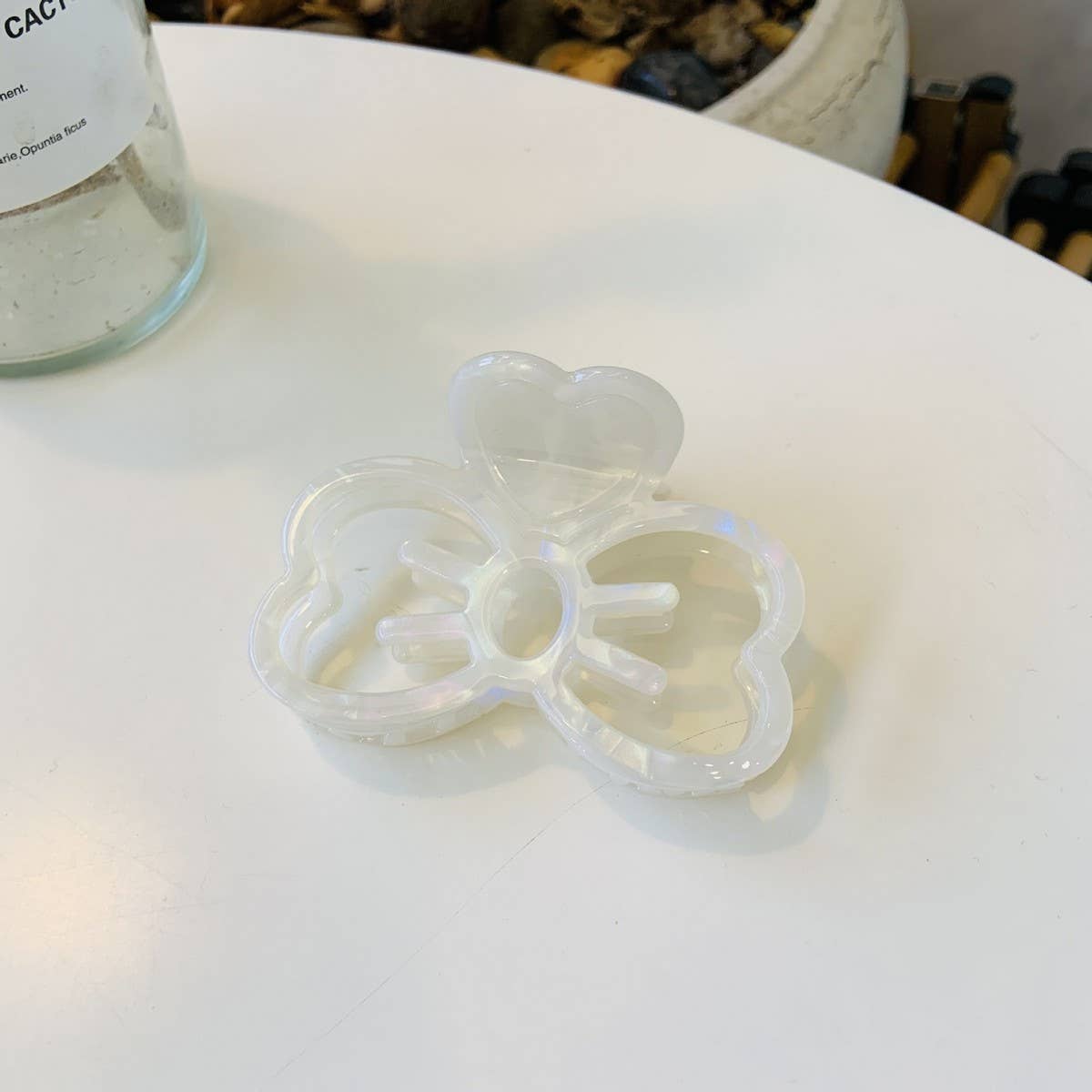 CWAHA1534_CAT FACE BOW HAIR CLAW CLIP