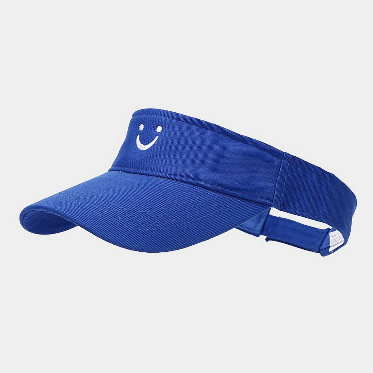 CWAH3178_CUTE U SMILEY FACE EMBROIDERED SUN VISOR