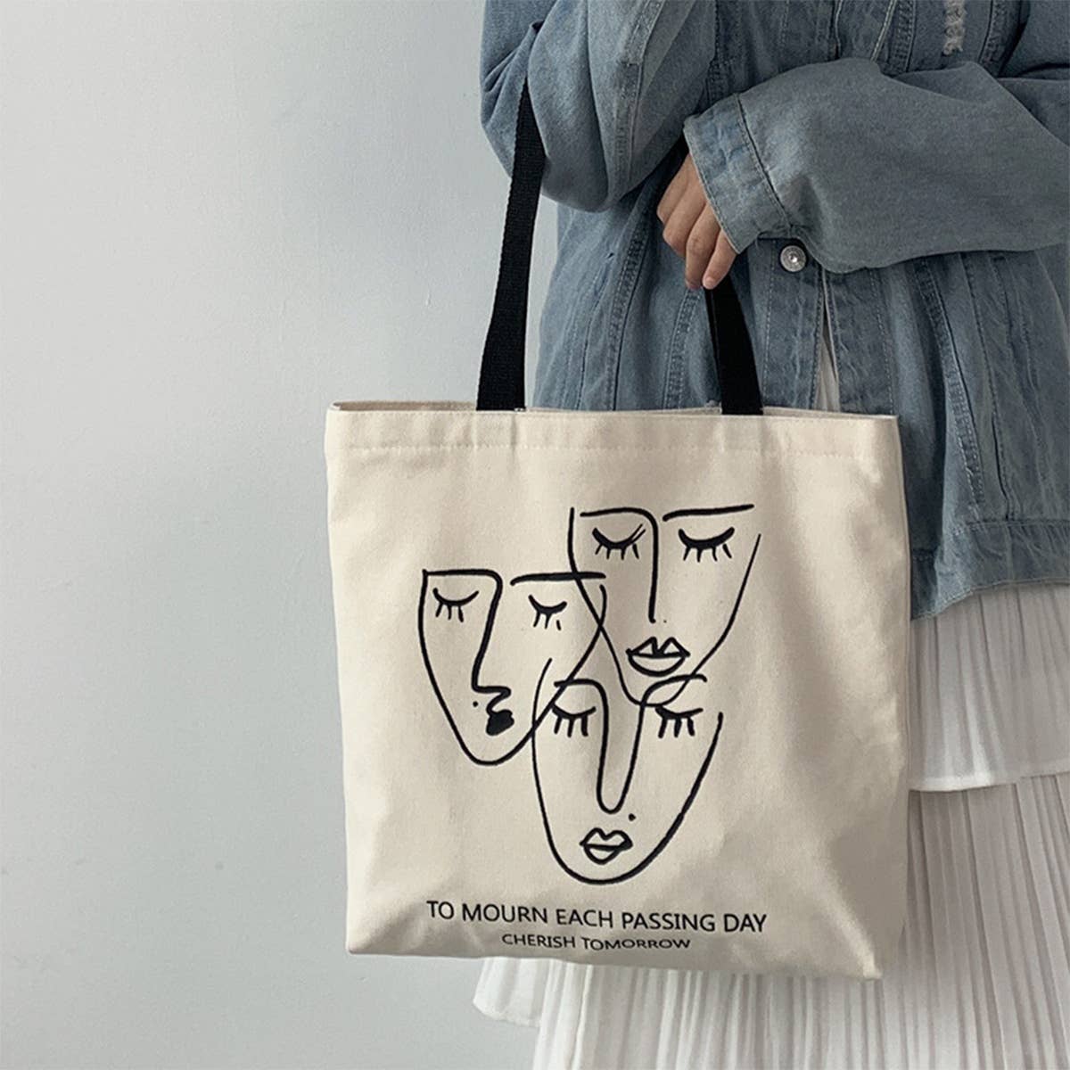 ONE-SHOULDER LARGE-CAPACITY PRINTED CANVAS BAG_CWAB2192