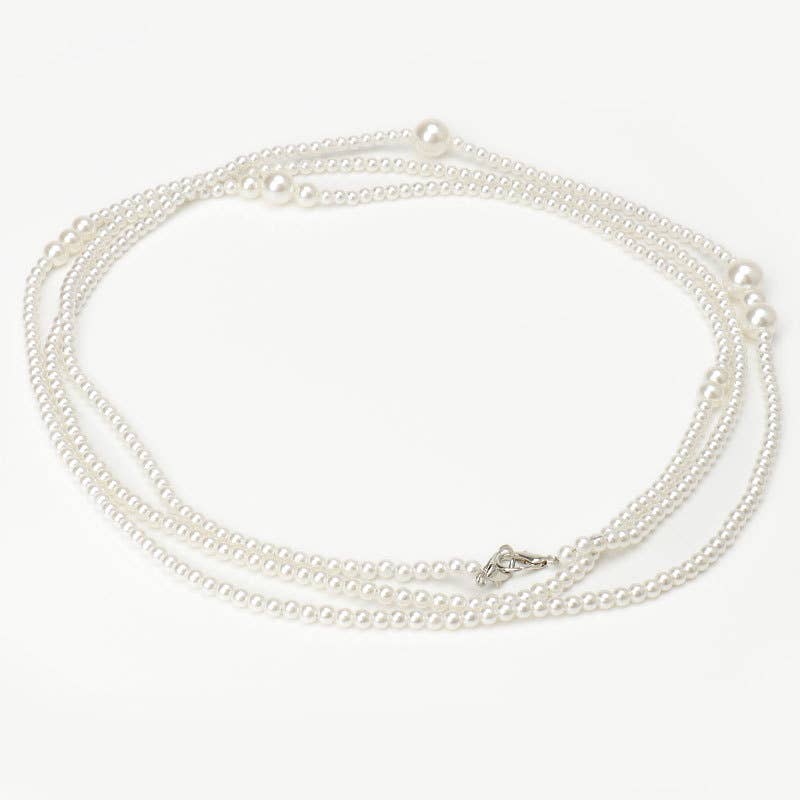 French pearl light luxury long waist chain