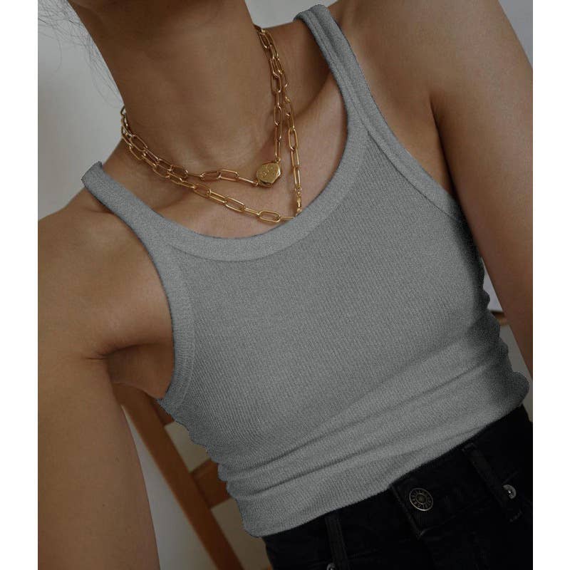 COTTON RIBBED WAISTBAND TOP