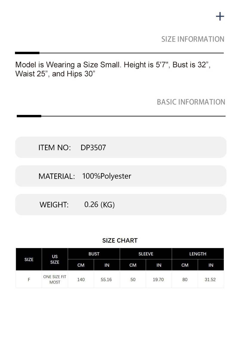 CWOCAS0011_ Shawl Wrap Cape Open Front Cardigan Sweater