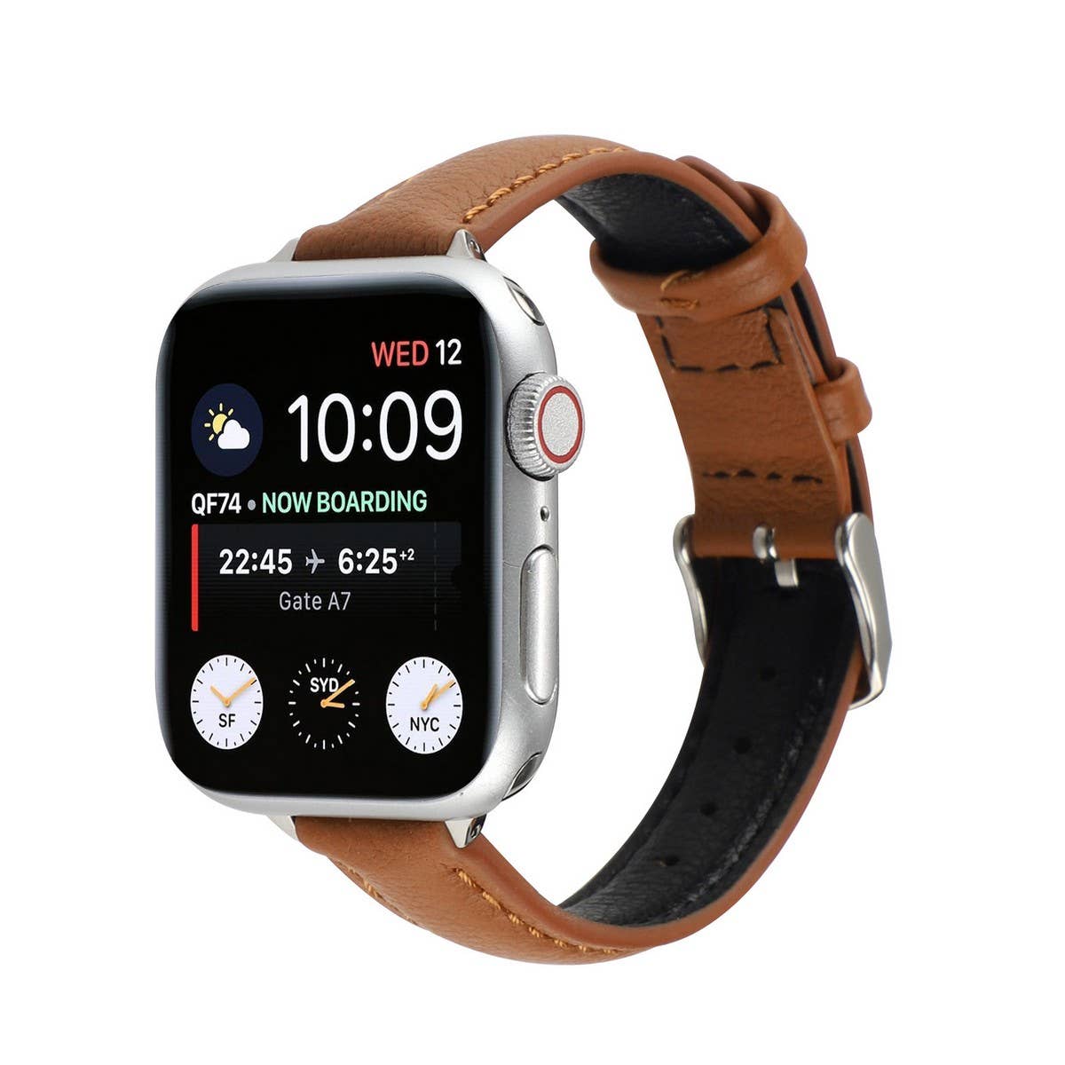 IWATCH9-1SE WOMEN'S APPLE WATCH8 SLIM LEATHER STRAP