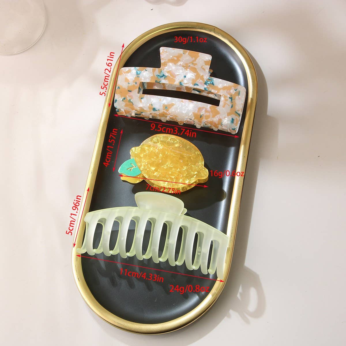 CWAHA07441_3PCS LARGE CANDY COLOR HAIR CLAW CLIP SET