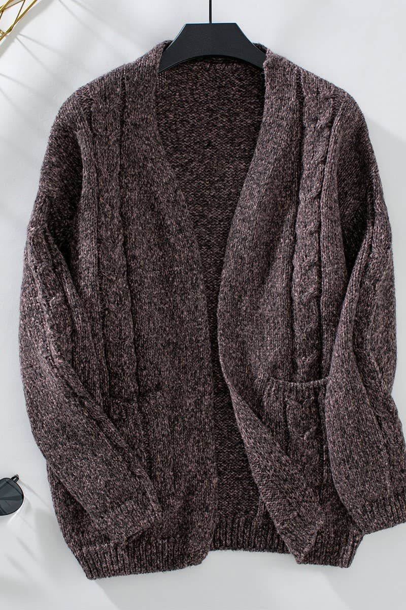 CWOSWL2920_CASUAL LONG SLEEVE POCKET KNIT CARDIGAN