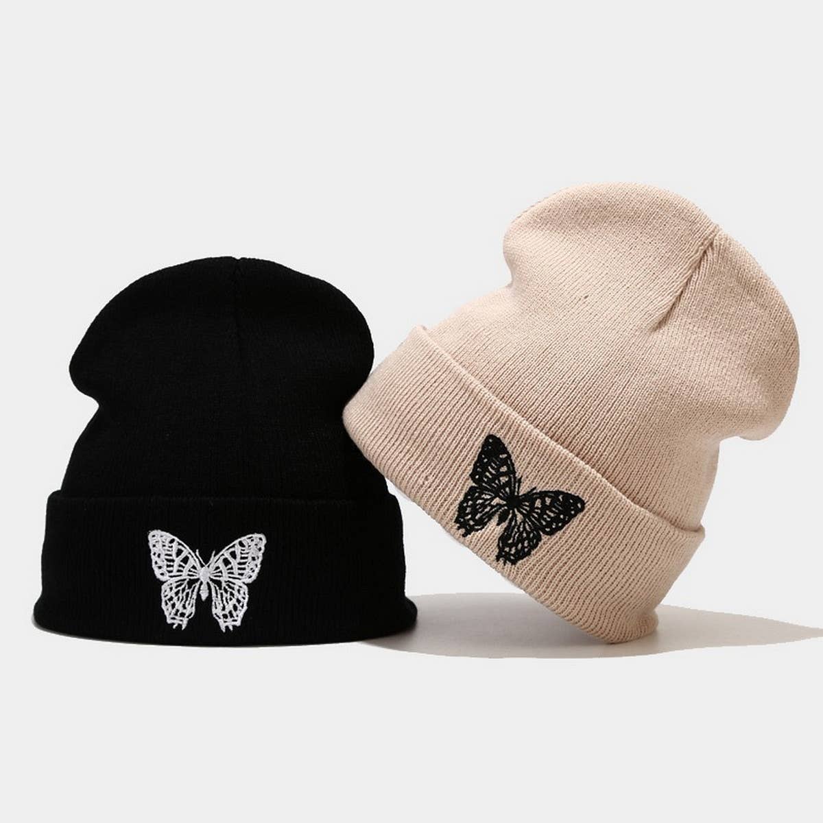 NEW STYLE BUTTERFLY EMBROIDERED KNITTED HAT_CWAH1623