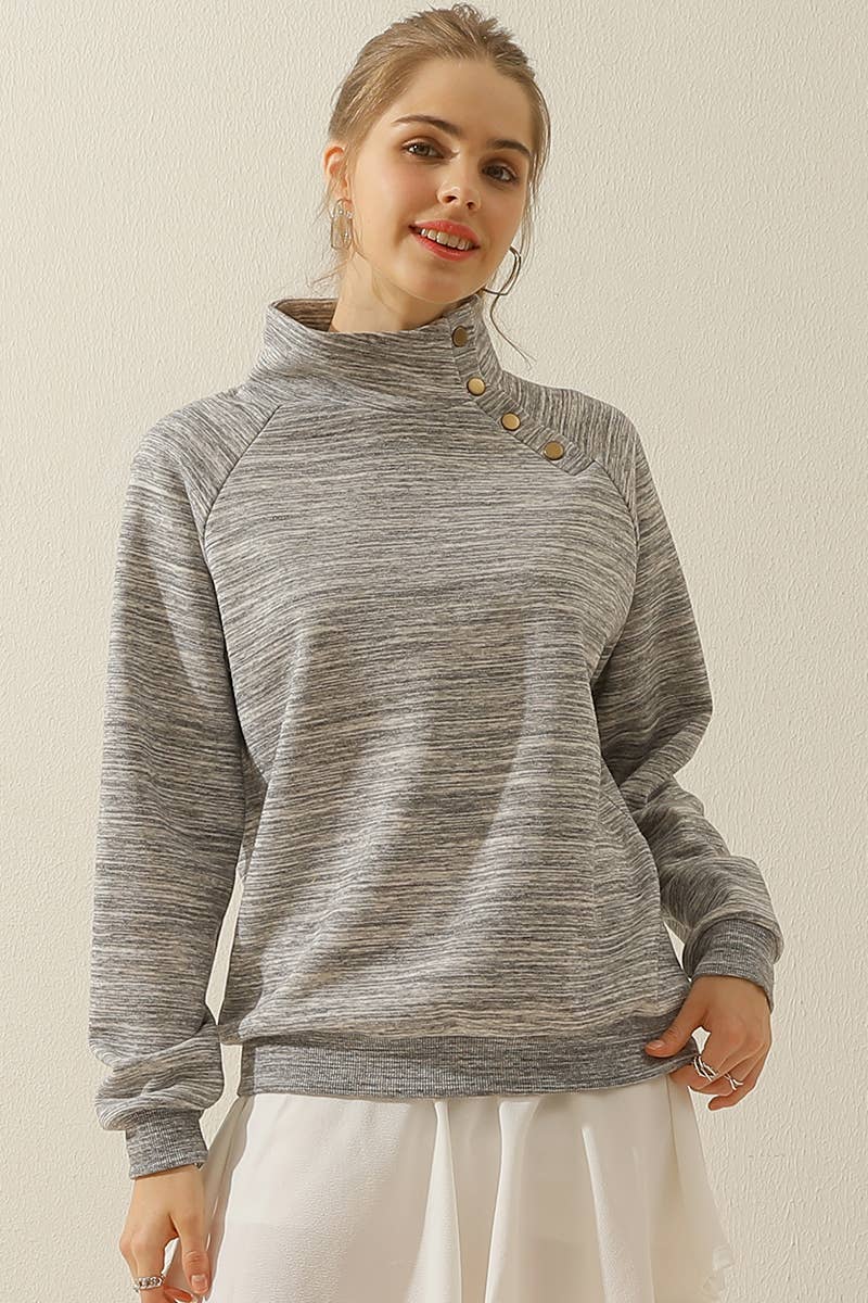 CWTTL901-P_PLUS SIZE TURTLE NECK RAGLAN?SLEEVES SWEATSHIRT
