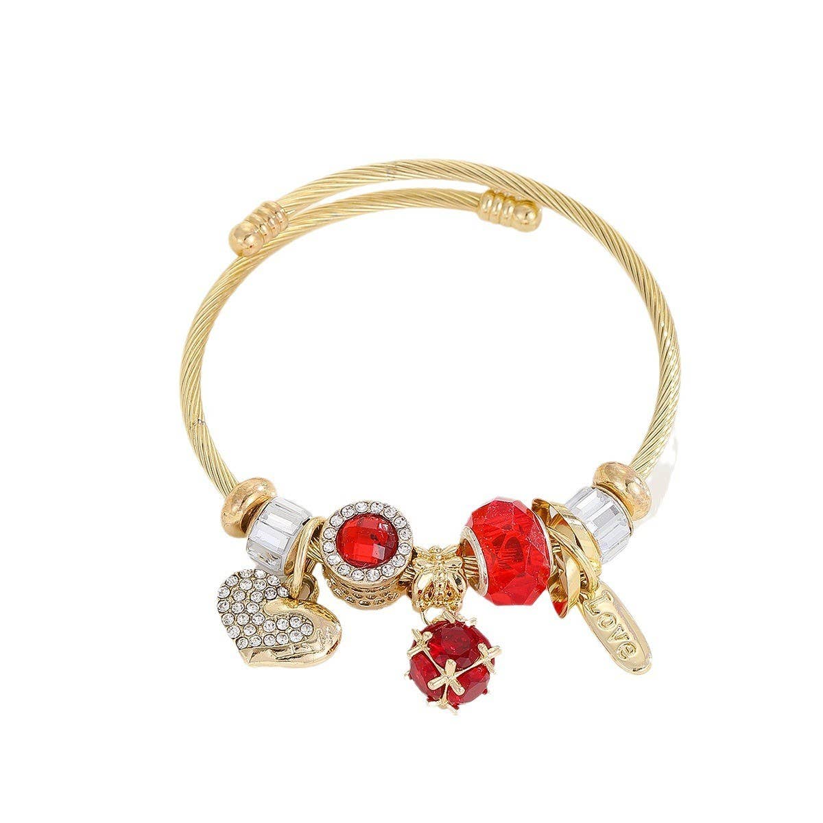 Durable Stainless Steel Adjustable Heart Bracelet