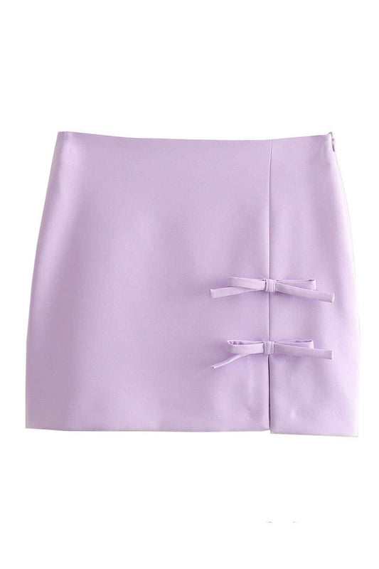 CWDSD7797_SUMMER FASHION BOW MINI SKIRT