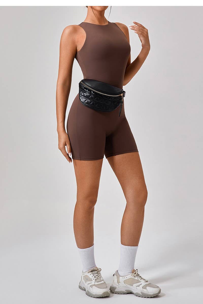 CWSBSSL0163_NUDE TIGHT BODYSUIT SPORTS FITNESS YOGA SUIT