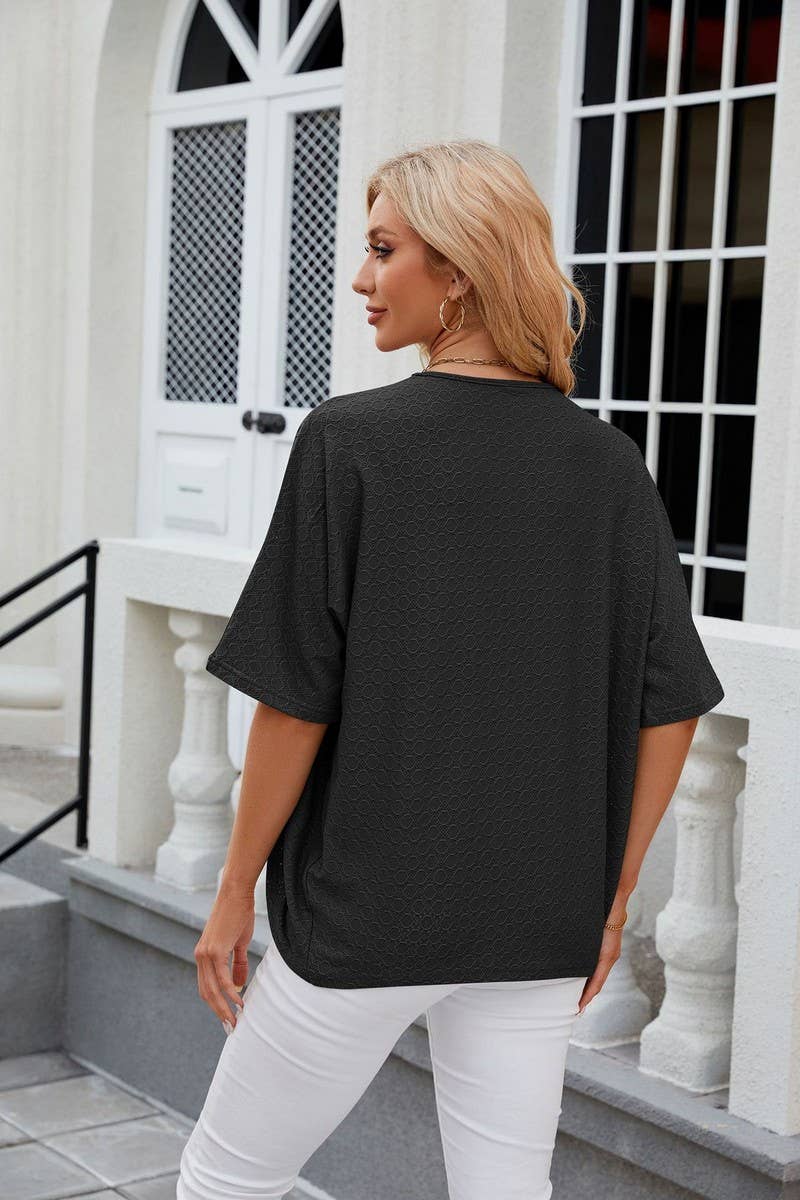 CWOCAS0036_SOLID COLOR CIRCLE SHORT SLEEVE CARDIGAN