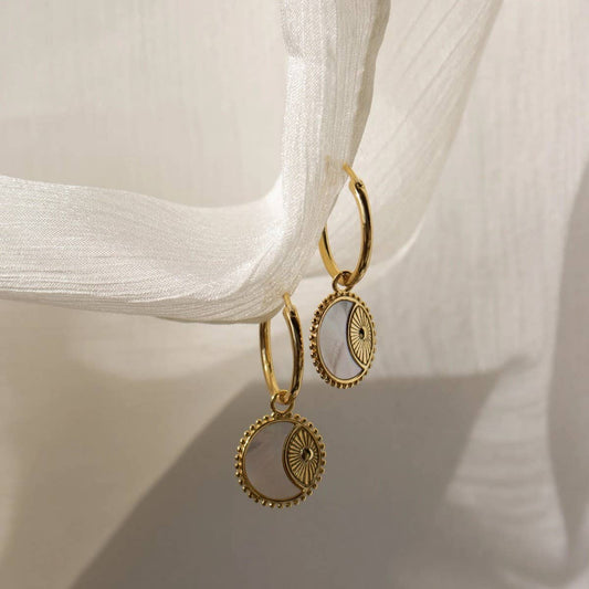 Vintage Delicate Round Sunglass Earrings