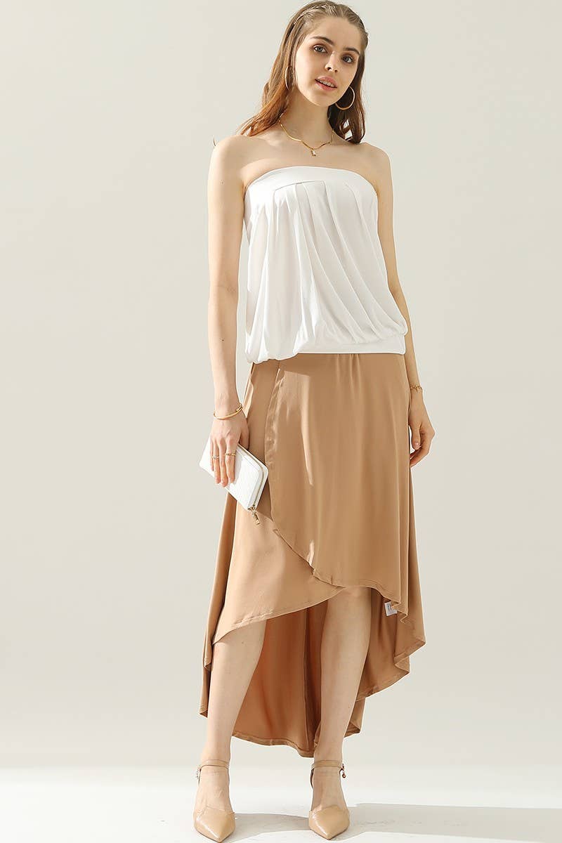 CWBLS127_OVERLAP HI-LOW MAXI SKIRT WITH FLARE SHAPE