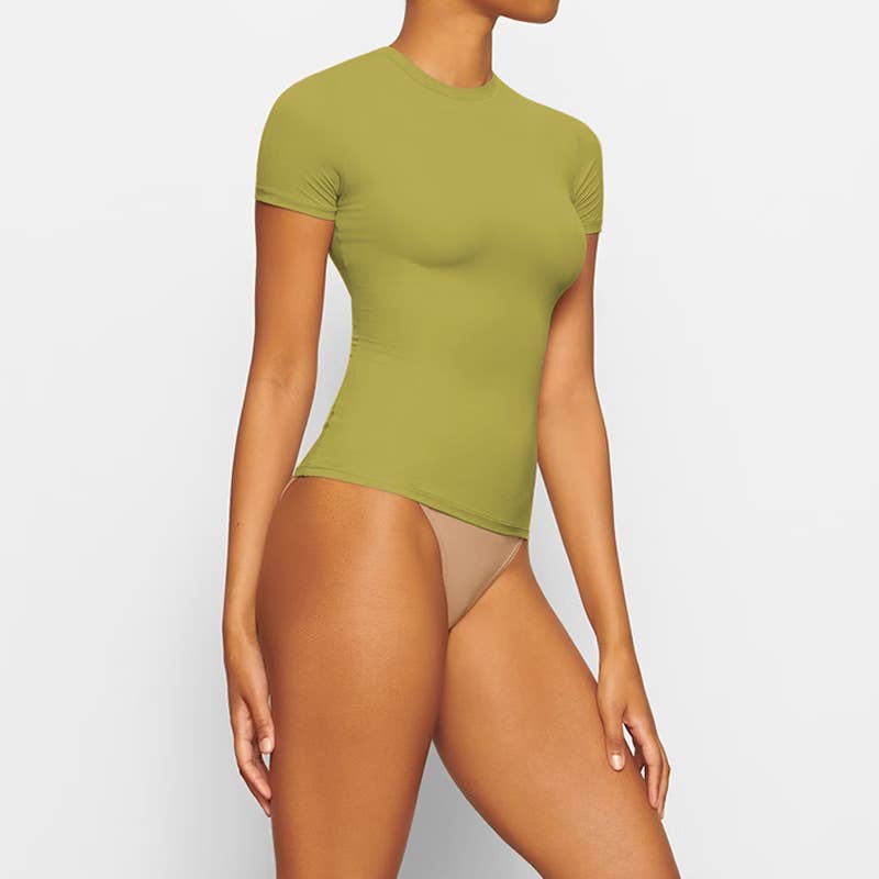 Crew neck slim-fit Hottie solid color T-shirt