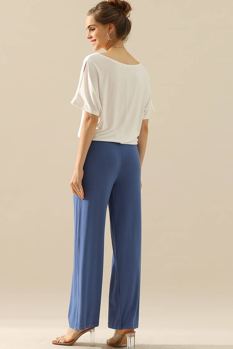 CWBLP410_HIGH WAIST WIDE LEG PALAZZO LOOSE CASUAL PANTS