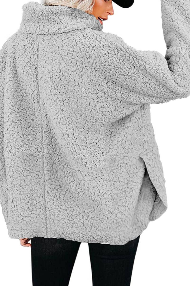 CWOSWL6740_WINTER TURTLENECK PLUSH LONG-SLEEVED TOP