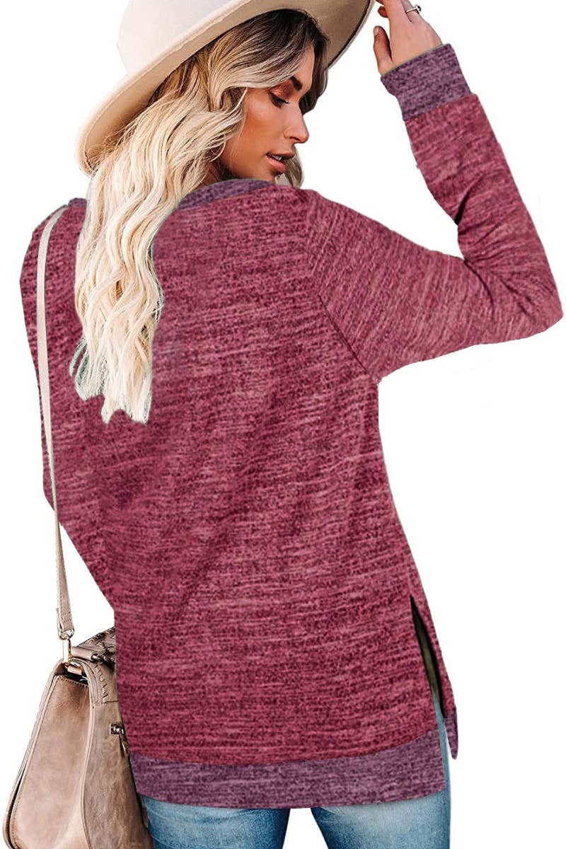 CWTBLL1889_CREW-NECK LONG-SLEEVED JUMPER WITH A SLIT