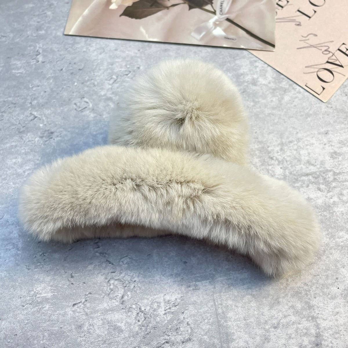 Rex Rabbit Fur Claws - Elegant Mixed Color Clips
