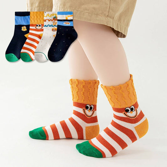 CWMS02742_KIDS CUTE CREW SOCKS UNISEX JAPANESE STYLE