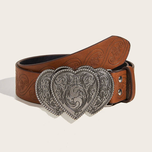 VINTAGE PRINTED PIN BUCKLE BELT_CWABE0298