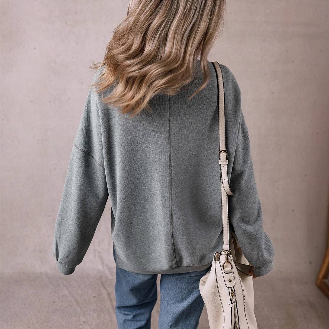 CASUAL AND SIMPLE LONG-SLEEVED PULLOVER HOODIE