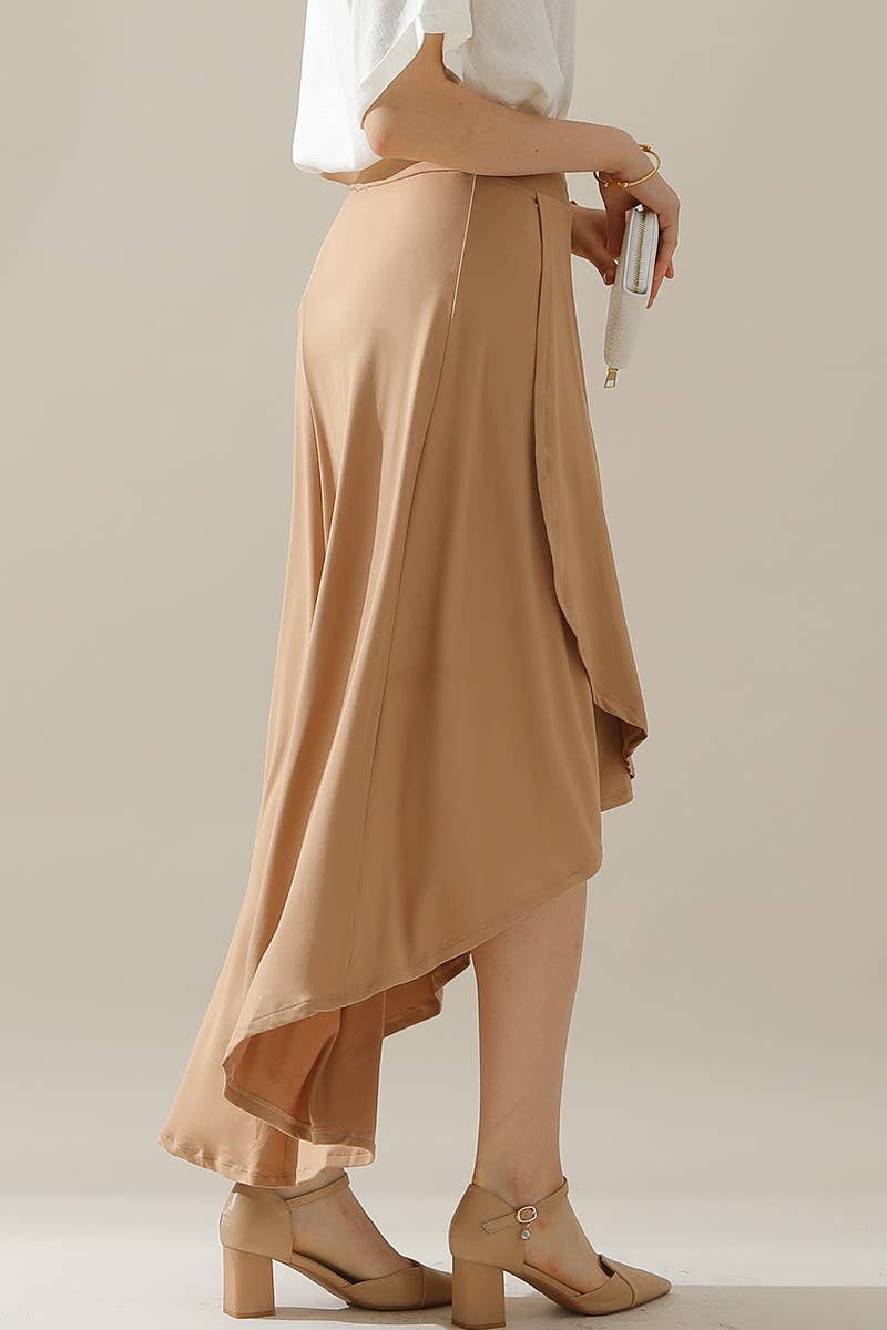 CWBLS127_OVERLAP HI-LOW MAXI SKIRT WITH FLARE SHAPE