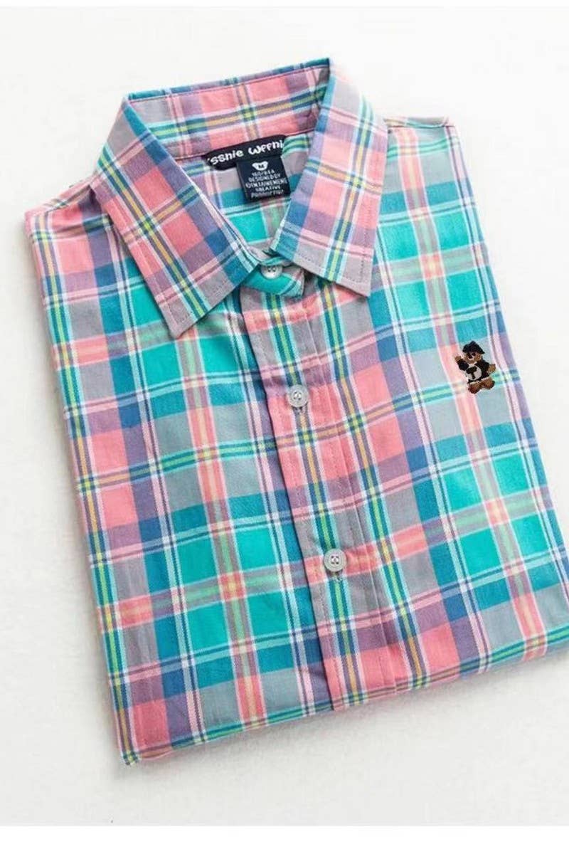 CWTSTL2245_LONG-SLEEVED COTTON THIN PLAID BOTTOMING SHIRT