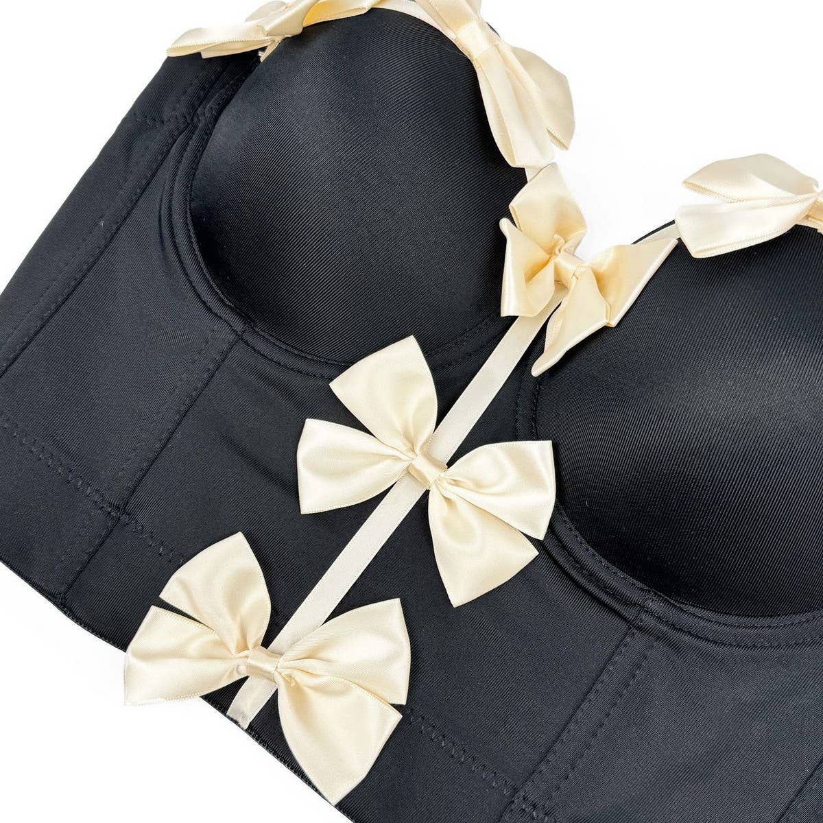 NEW SWEET BOW DESIGN HERRINGBONE BRA_CWMM4146
