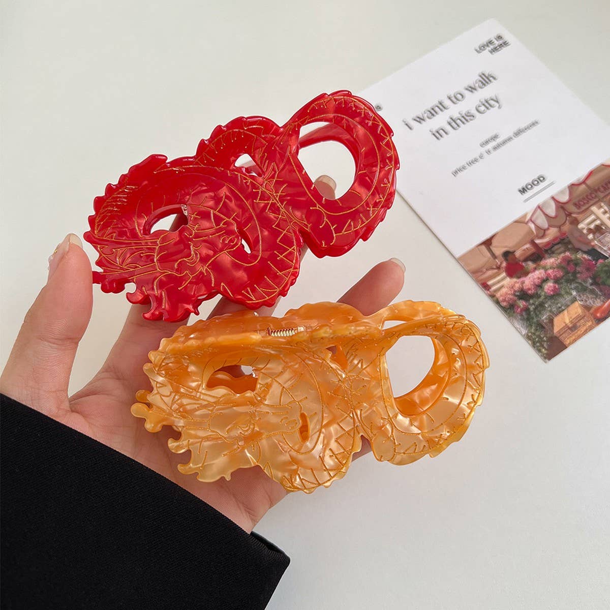 Dragon Year Elegant Acetate Hair Claw Clip
